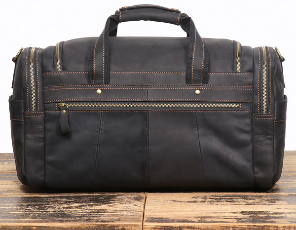 DEEPKEE original nubuck handmade full-grain genuine leather cowhide bag The Cambridge Travel Luggage Bag #0571-1