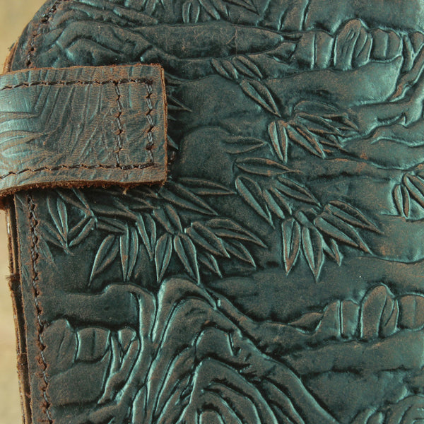 DEEPKEE original nubuck handmade full-grain genuine leather cowhide bag Deepkee Genuine Leather Bifold Wallet Organizer Checkbook Iron Chain #LD052