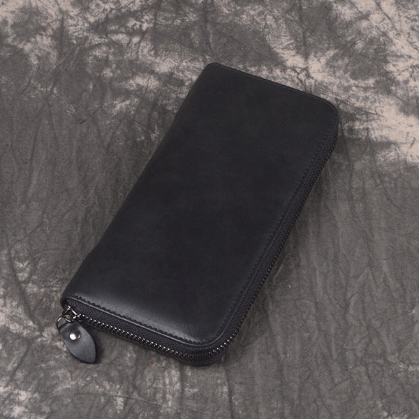 DEEPKEE original nubuck handmade full-grain genuine leather cowhide bag DEEPKEE HANDMADE | Archaize Oiled Leather Clutches No.3315_1