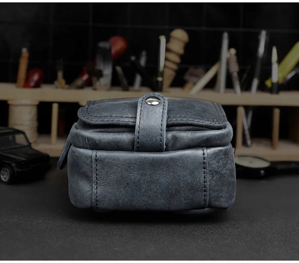 DEEPKEE original nubuck handmade full-grain genuine leather cowhide bag 2 in 1 Shoulder Bag,Genuine Leather Crossbody Waist Belt Bag No.8133