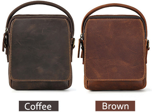 DEEPKEE original nubuck handmade full-grain genuine leather cowhide bag Best Leather Vertical Handbag Side Bag Messenger Bag #6567