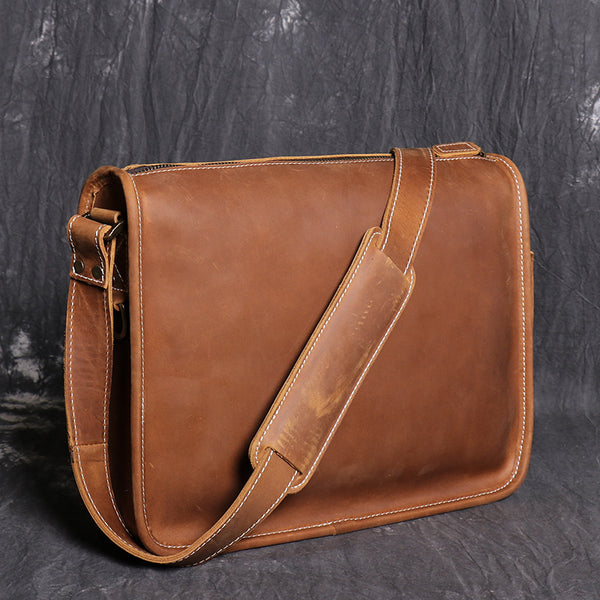 DEEPKEE original nubuck handmade full-grain genuine leather cowhide bag The Kasilof DEEPKEE HANDMADE LEATHER #9017