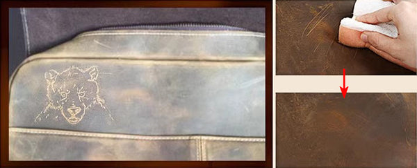 DEEPKEE original nubuck handmade full-grain genuine leather cowhide bag Marty Nubuck Duffle Bag No.S1618