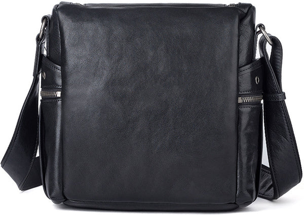 DEEPKEE original nubuck handmade full-grain genuine leather cowhide bag Square Roomy Messenger Bag #13522