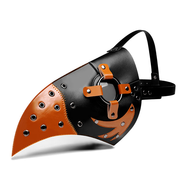 DEEPKEE original nubuck handmade full-grain genuine leather cowhide bag PLAGUED HALLOWEEN MASK #FPBM025