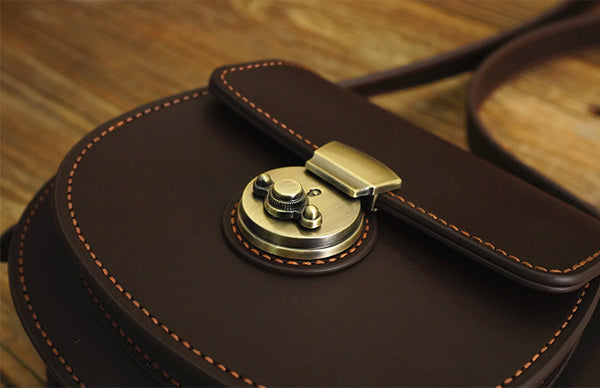 DEEPKEE original nubuck handmade full-grain genuine leather cowhide bag Colorful Saddle Bag DIY Leather Bag Kit Handmade ™ No. NYK174