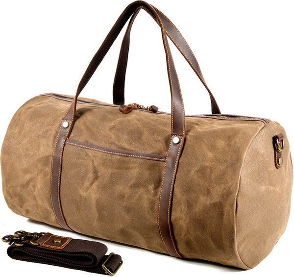 DEEPKEE original nubuck handmade full-grain genuine leather cowhide bag Urban Weekender Duffle Bag #9824