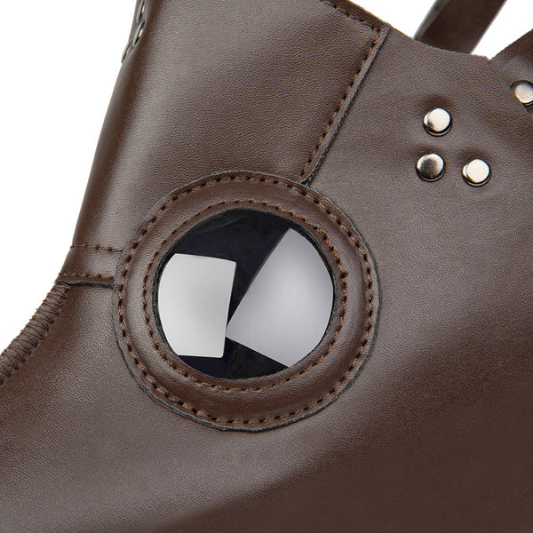 DEEPKEE original nubuck handmade full-grain genuine leather cowhide bag Deepkee Leather Plague Doctor Basis Mask #HG065