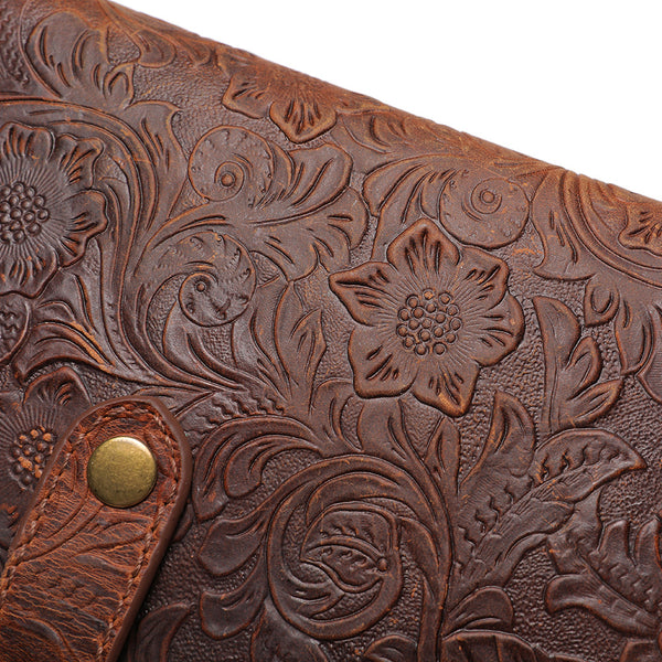 DEEPKEE original nubuck handmade full-grain genuine leather cowhide bag DEEPKEE High-end Embossed Leather Wallet #ZPBG189BN