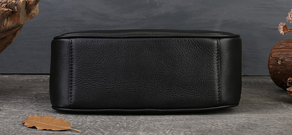 DEEPKEE original nubuck handmade full-grain genuine leather cowhide bag Unisex Leather Boston Bag No.9096