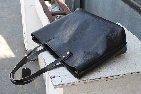 DEEPKEE original nubuck handmade full-grain genuine leather cowhide bag Vegetable Tanned Leather Cowhide Large Capacity Shopping Shoulder Bag KM-5276