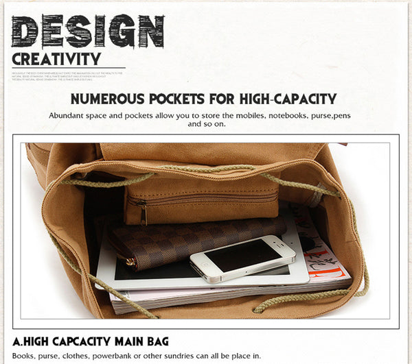 DEEPKEE original nubuck handmade full-grain genuine leather cowhide bag Casual Retro Photography Backpack Bag #F1233