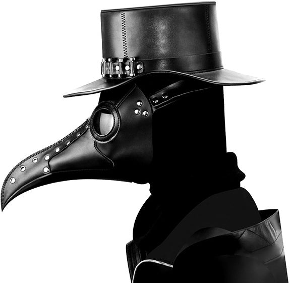 DEEPKEE original nubuck handmade full-grain genuine leather cowhide bag Halloween Steampunk Plague doctor Beak Mask Ball Party Mask HG65006