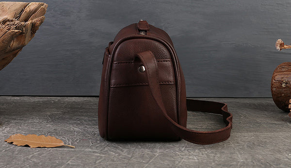 DEEPKEE original nubuck handmade full-grain genuine leather cowhide bag Unisex Leather Boston Bag No.9096