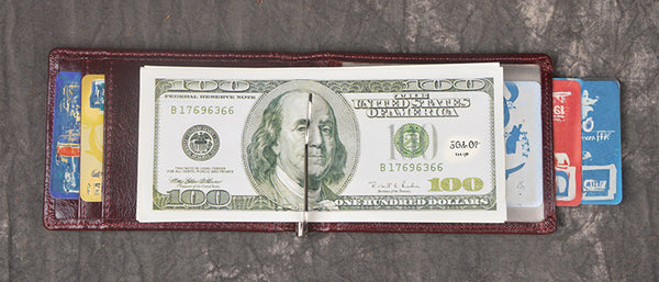 DEEPKEE original nubuck handmade full-grain genuine leather cowhide bag DEEPKEEE HANDMADE | Cowhide Bi-fold Oil Wax Leather Wallet No.188C