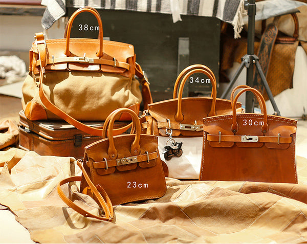 DEEPKEE original nubuck handmade full-grain genuine leather cowhide bag DEEPKEE LEATHER Replica Birkin Inspired Bags Shoulder Bags M220411