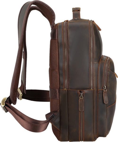 DEEPKEE original nubuck handmade full-grain genuine leather cowhide bag DEEPKEE WALKER LEATHER BACKPACK #3774