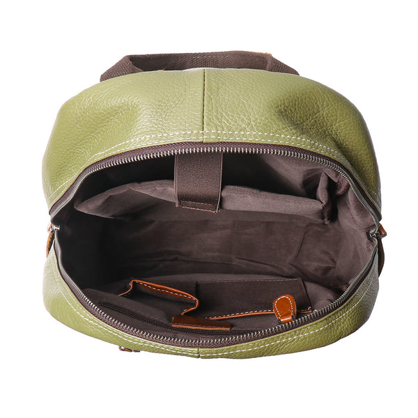 DEEPKEE original nubuck handmade full-grain genuine leather cowhide bag The Cowhide Travel Backpack #1788