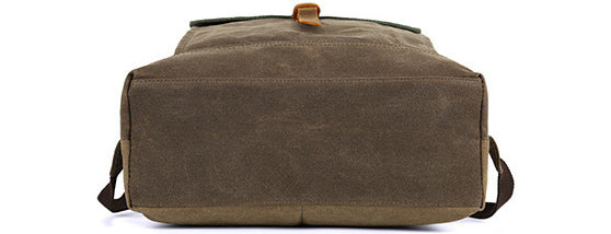 DEEPKEE original nubuck handmade full-grain genuine leather cowhide bag Deepkee Retro Travel Canvas Backpack #5191_1