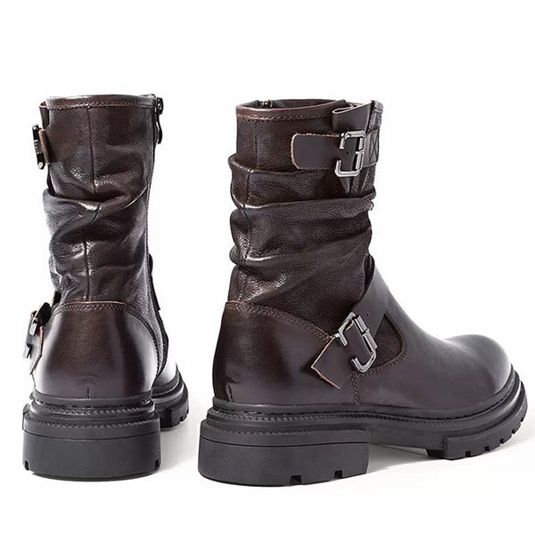 DEEPKEE original nubuck handmade full-grain genuine leather cowhide bag DEEPKE Leather Black Shoes Mens Shoes 209010