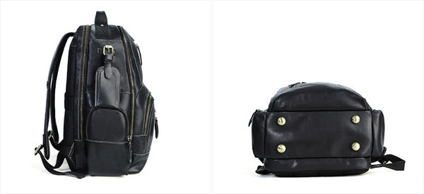 DEEPKEE original nubuck handmade full-grain genuine leather cowhide bag The Standard 15.6” Backpack #6597