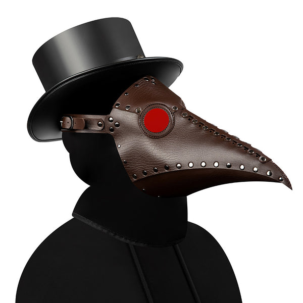 DEEPKEE original nubuck handmade full-grain genuine leather cowhide bag Deepkee Plague Doctor Bird Mask Headgear Novelty Masks #FPBM080
