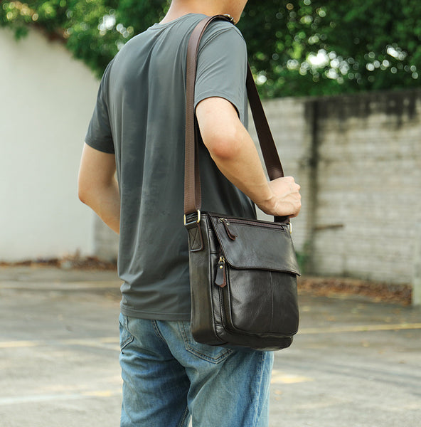 DEEPKEE original nubuck handmade full-grain genuine leather cowhide bag DEEPKEE handmade leather satchel #819