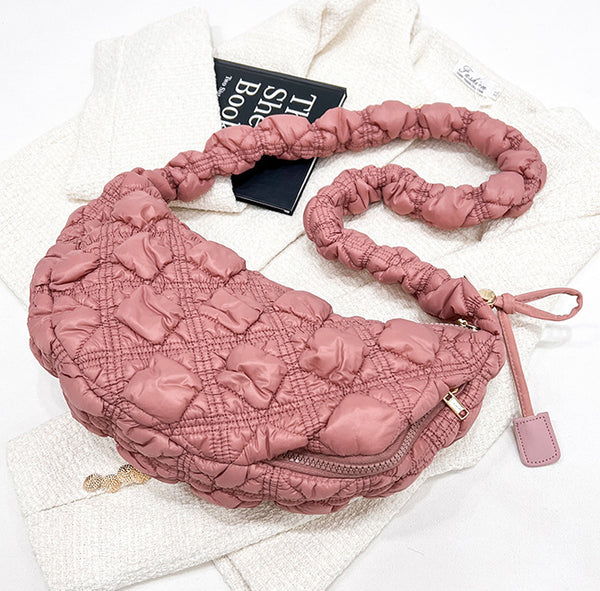 DEEPKEE original nubuck handmade full-grain genuine leather cowhide bag Gnocchi Bag Cross-Body Cozy Bag 雲朵包 WXQ-2