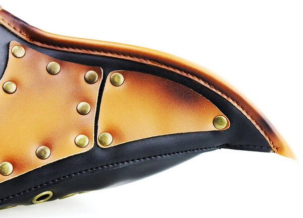 DEEPKEE original nubuck handmade full-grain genuine leather cowhide bag Steampunk Plague Doctor Bird Beak, Medieval Bubonic DR Costume Masquerade Masks # FHG090