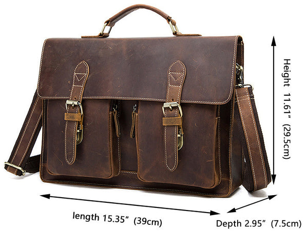 DEEPKEE original nubuck handmade full-grain genuine leather cowhide bag The Classic cowhide men's handbag briefcase #9033