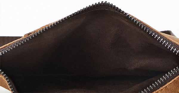 DEEPKEE original nubuck handmade full-grain genuine leather cowhide bag Deepkee Deepkee SportingStyle Leather Sling Bundy Bag #6353