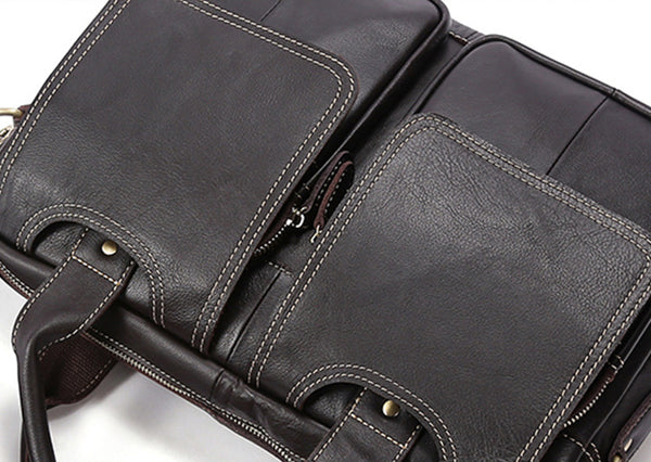 DEEPKEE original nubuck handmade full-grain genuine leather cowhide bag HANDMADE COWHIDE BRIEFCASE #8002