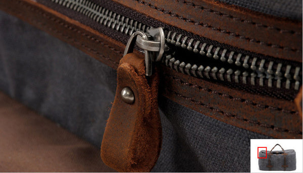 DEEPKEE original nubuck handmade full-grain genuine leather cowhide bag Leather Accessories Canvas Weekend Bag #2032K1