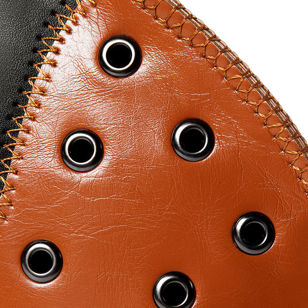 DEEPKEE original nubuck handmade full-grain genuine leather cowhide bag PLAGUED HALLOWEEN MASK #FPBM025