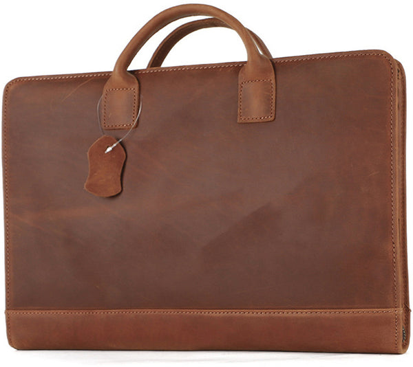 DEEPKEE original nubuck handmade full-grain genuine leather cowhide bag DEEPKEE genuine leather multifunctional briefcase 15.6 inch men's bag #2220