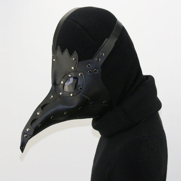 DEEPKEE original nubuck handmade full-grain genuine leather cowhide bag Deepkee Leather Punk Party Plague Dr. Beak Mask#FHG063