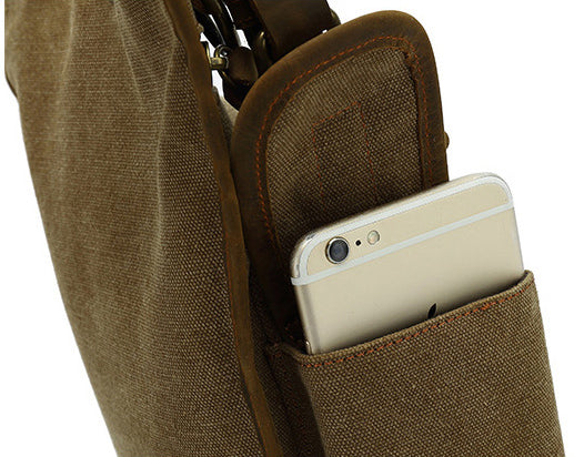 DEEPKEE original nubuck handmade full-grain genuine leather cowhide bag Outdoor Cycling Leg Bag #6001