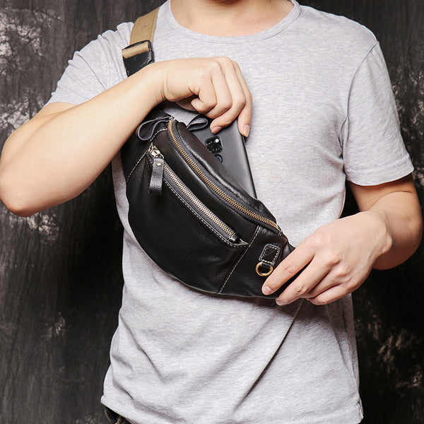DEEPKEE original nubuck handmade full-grain genuine leather cowhide bag Theo Sling Bag No.30202