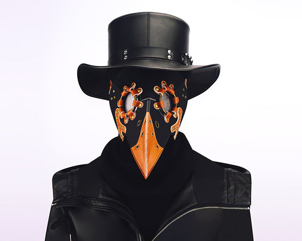 DEEPKEE original nubuck handmade full-grain genuine leather cowhide bag PLAGUE DR. STEAMPUNK #HG65007