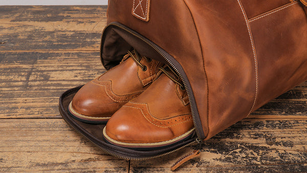 DEEPKEE original nubuck handmade full-grain genuine leather cowhide bag DEEPKEE HANDMADE | ADOLF LEATHER DUFFLE No.1188-1