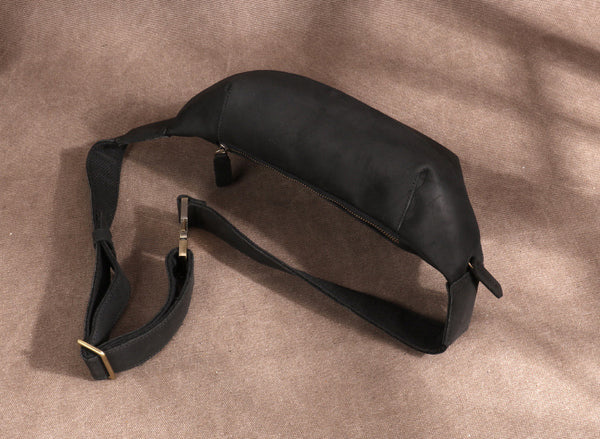 DEEPKEE original nubuck handmade full-grain genuine leather cowhide bag Leather Fanny Packs Waist Bag #2021