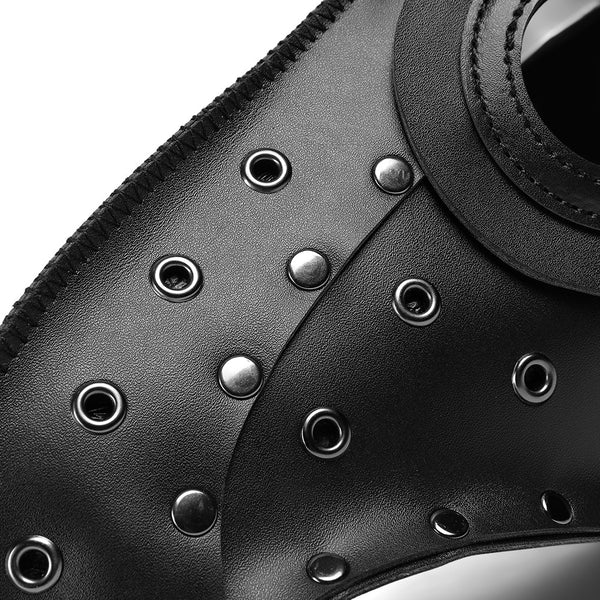 DEEPKEE original nubuck handmade full-grain genuine leather cowhide bag THE PLAGUE NOVICE MASK #FPBM011