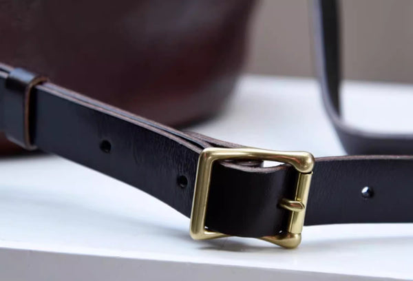 DEEPKEE original nubuck handmade full-grain genuine leather cowhide bag Fashionable Handmade Leather Chest Bag Sling Bag Sling Pack #604272