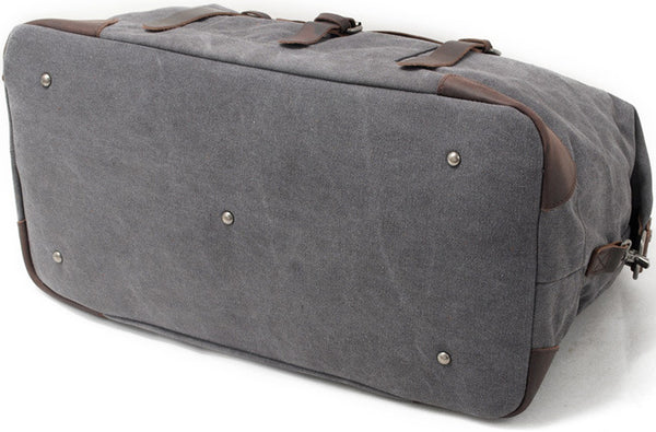 DEEPKEE original nubuck handmade full-grain genuine leather cowhide bag Leather Canvas Travel Handbag Canvas Duffle Bag #82056K