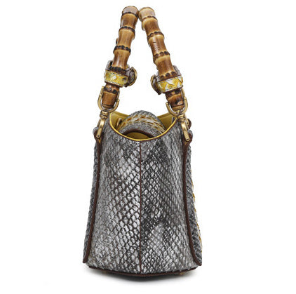 DEEPKEE original nubuck handmade full-grain genuine leather cowhide bag python bag #cloud bag #snakeskin bag #black and white bag #gift for her #genuine leather bag #python handbag #clutch #handbag #