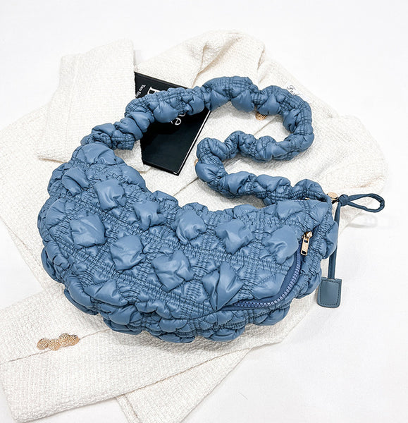 DEEPKEE original nubuck handmade full-grain genuine leather cowhide bag Gnocchi Bag Cross-Body Cozy Bag 雲朵包 WXQ-2