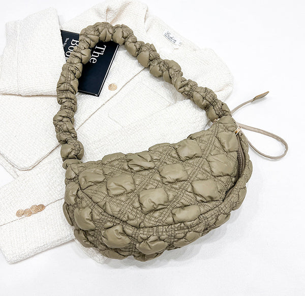 DEEPKEE original nubuck handmade full-grain genuine leather cowhide bag Gnocchi Bag Cross-Body Cozy Bag 雲朵包 WXQ-2