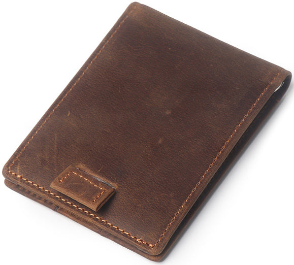 DEEPKEE original nubuck handmade full-grain genuine leather cowhide bag DEEPKEEE HANDMADE | Cowhide Bi-fold Wallet No.188