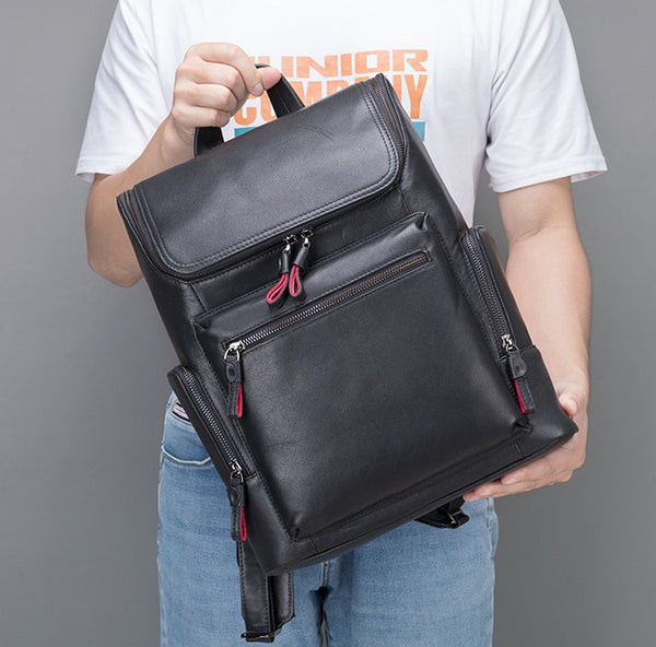 DEEPKEE original nubuck handmade full-grain genuine leather cowhide bag DEEPKEE real LEATHER Crocodile Design Style Cowhide Backpack #1269