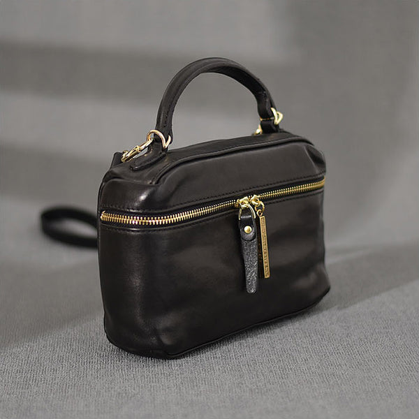 DEEPKEE original nubuck handmade full-grain genuine leather cowhide bag DEEPKEE Vegetable Tanned Cowhide Niche Premium Hand Small Square Bag #231006